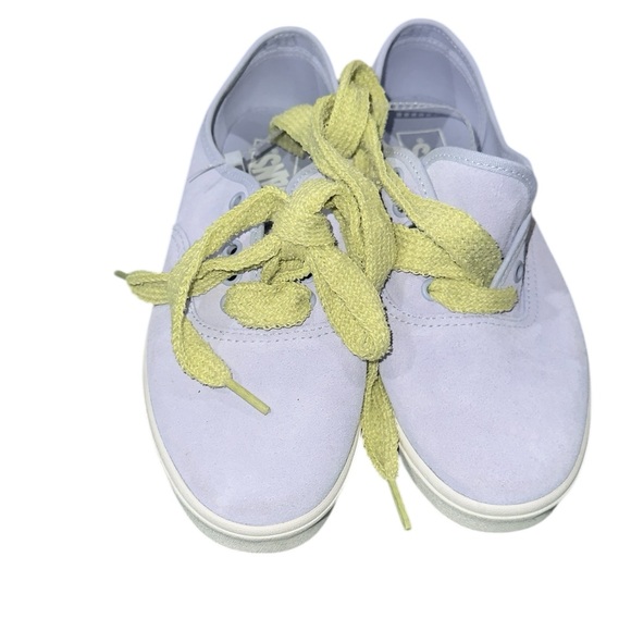NEW VANS lowpro suede sneakers - Lilac lime sherbet M7 W 8.5 - Picture 6 of 9